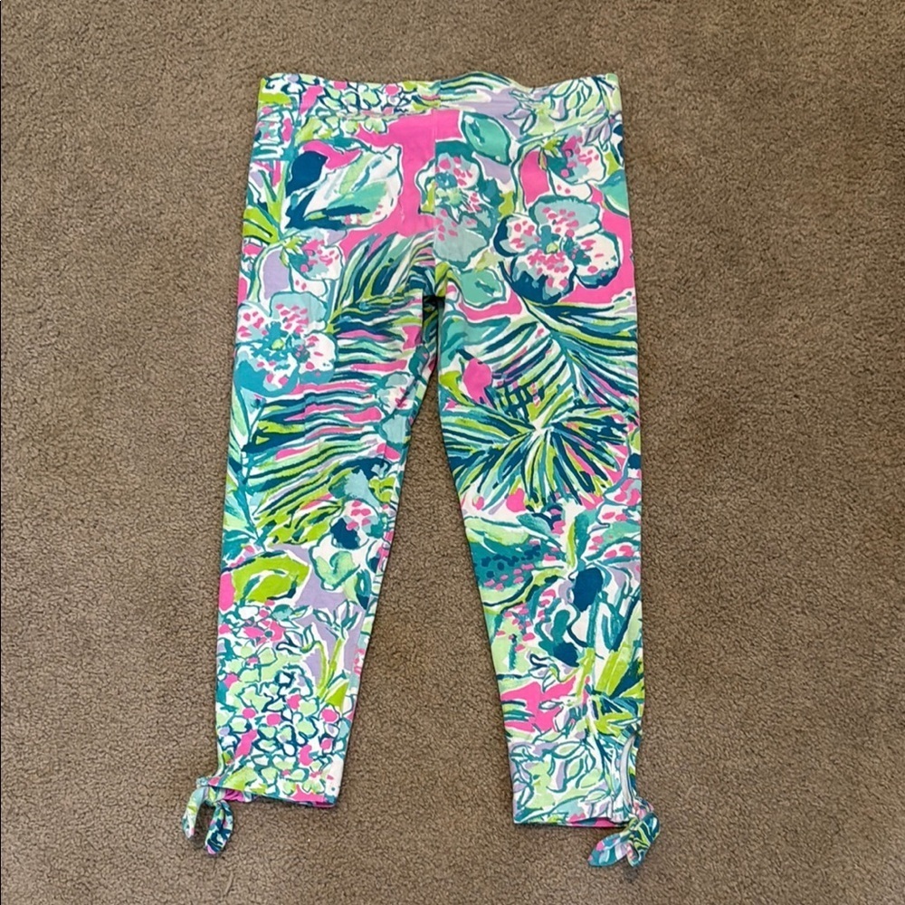 Girl’s Lilly Pulitzer Vibrant Pink and Blue Leggings - Picture 4 of 6
